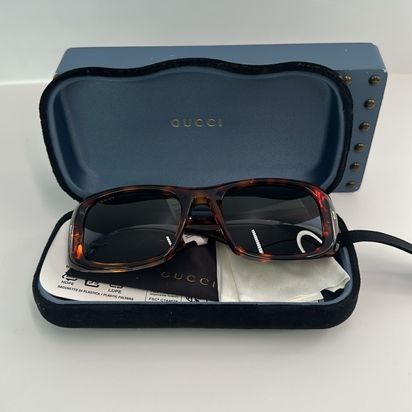 New Authentic GUCCI | GG1080S 003 | HAVANA |SUNGLASSES - Picture 12 of 15